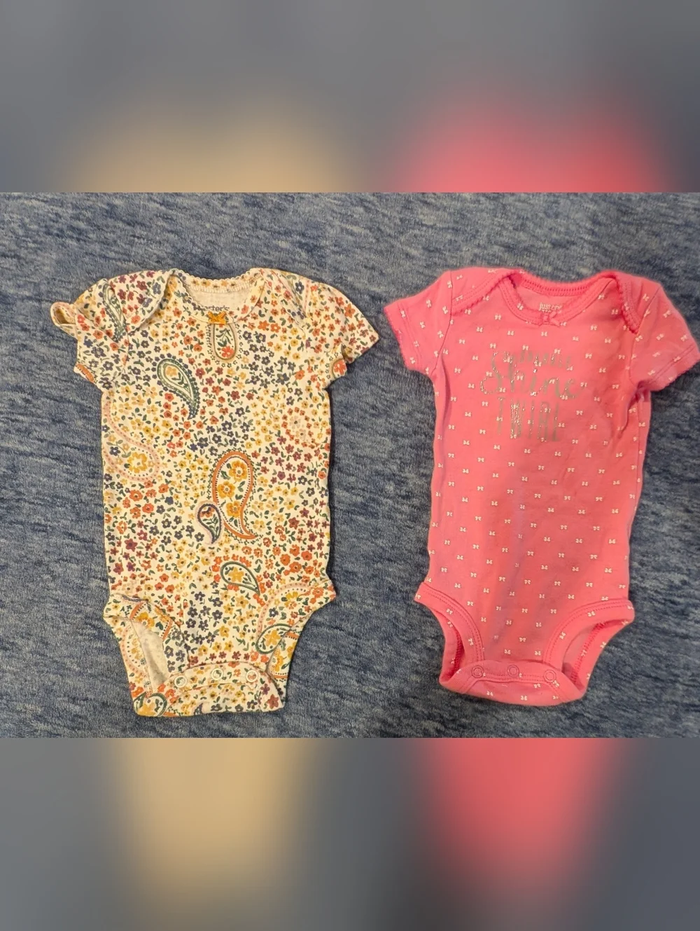 Carter's 3M Baby Girls' Paisley Floral One-Piece Bodysuit - Multi Color
